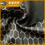 烫银涤氨罗马布 Silver print polyester spandex interlock